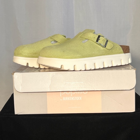 SOLD Birkenstock Boston Papillio Chunky Suede Clog - Picture 5 of 11